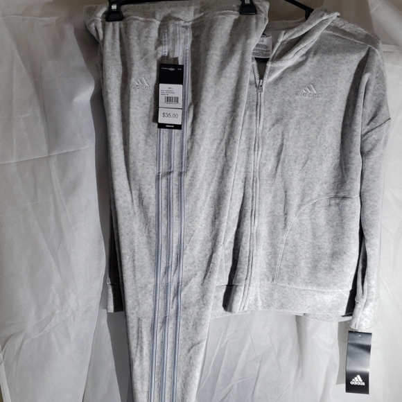 grey adidas sweat suit